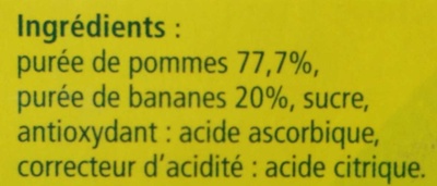 Compote en gourdes Pomme Banane - المكونات - fr