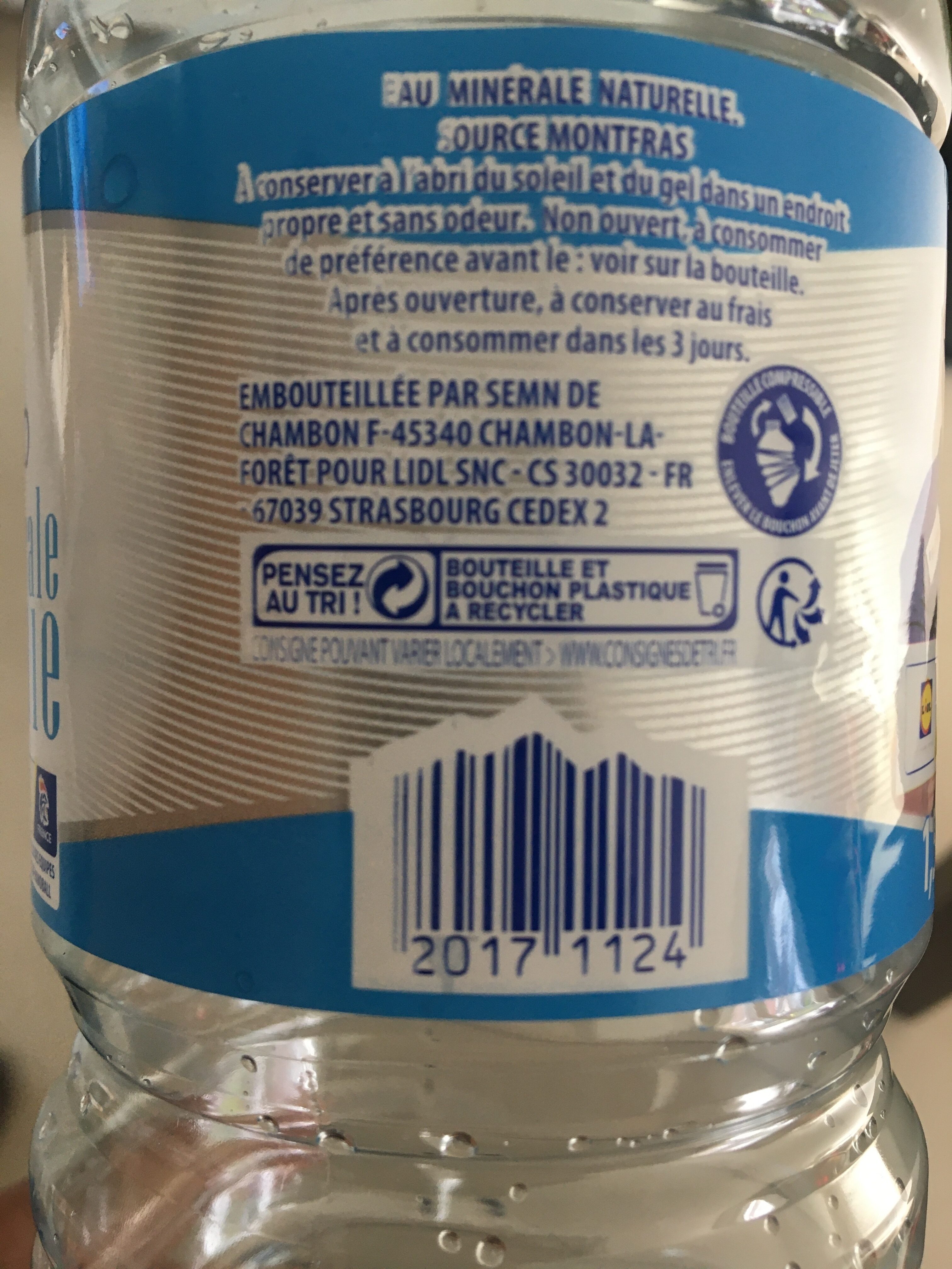 Saskia mineralwasser - Instruction de recyclage et/ou informations d'emballage
