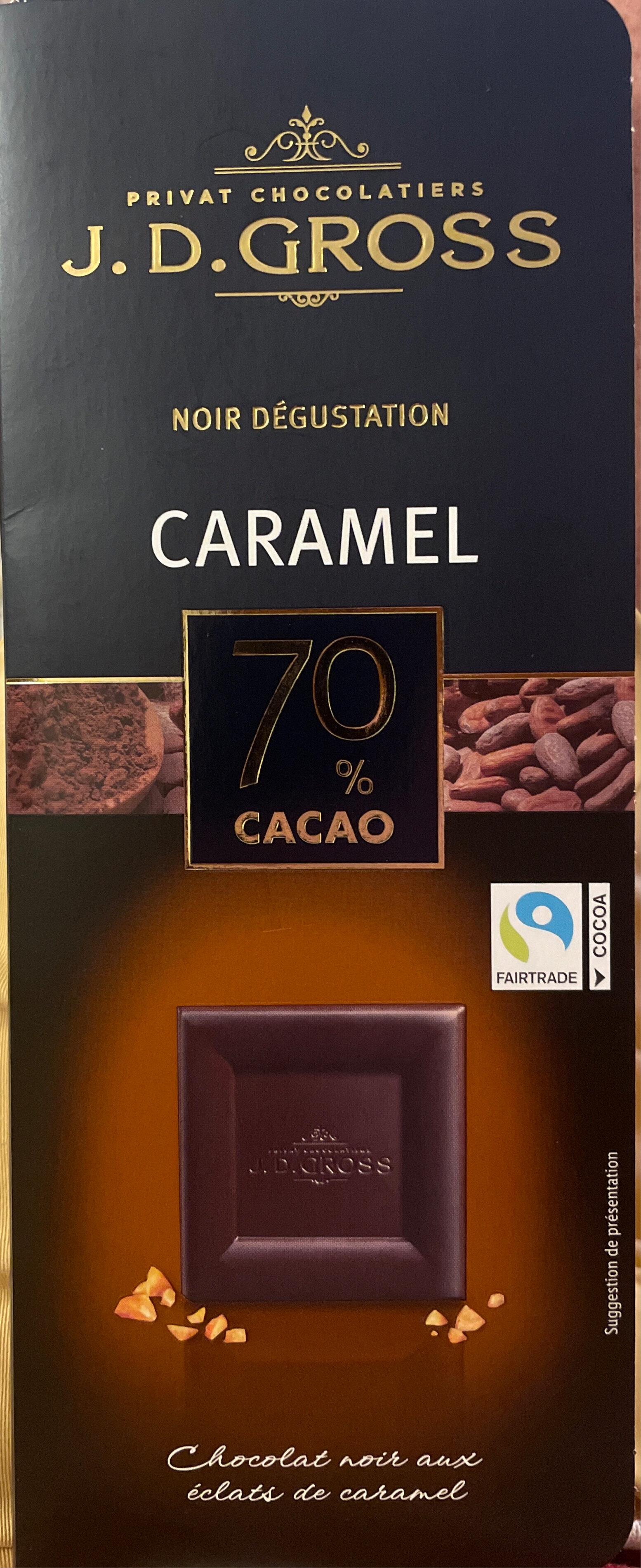 Éclats de caramel 70% cacao - Chocolat noir - Producte - fr