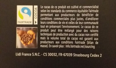 Éclats de caramel 70% cacao - Chocolat noir - Instruction de recyclage et/ou informations d'emballage