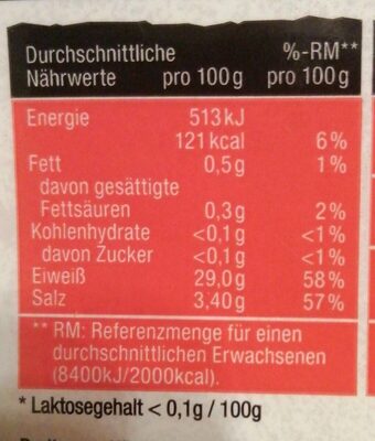 Harzer Käse mit Kümmel - Información nutricional - en