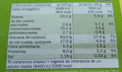 Digestive Naranja & Soja - Información nutricional