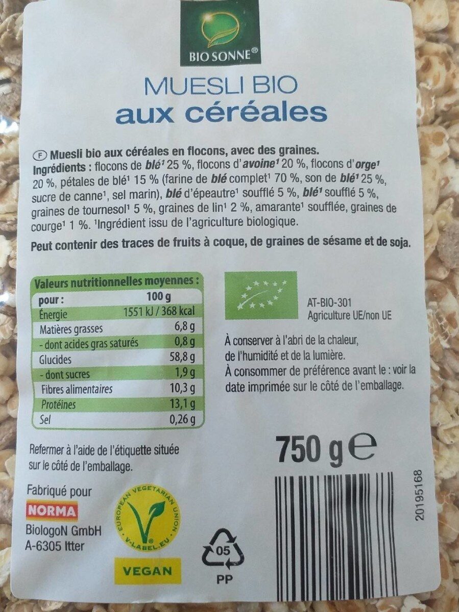 Muesli bio aux céréales - Produkt - fr