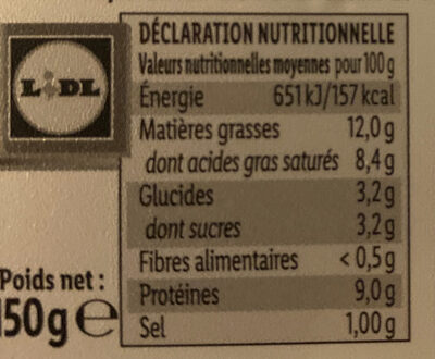 Fromage de chèvre - Nutrition facts - fr