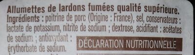 Allumettes de lardons fumées - Ingredients - fr