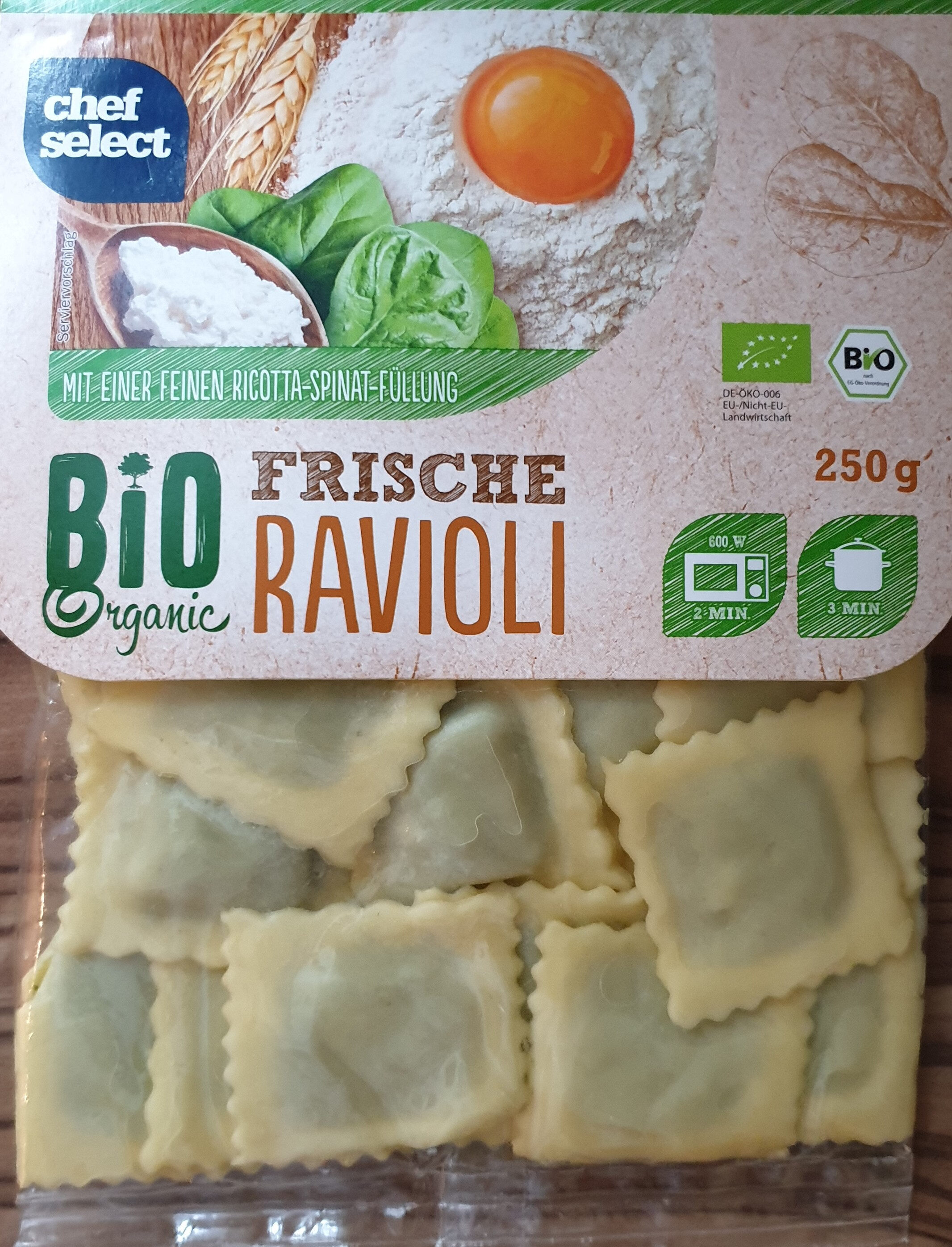 Bio organic frische Ravioli - Produkt