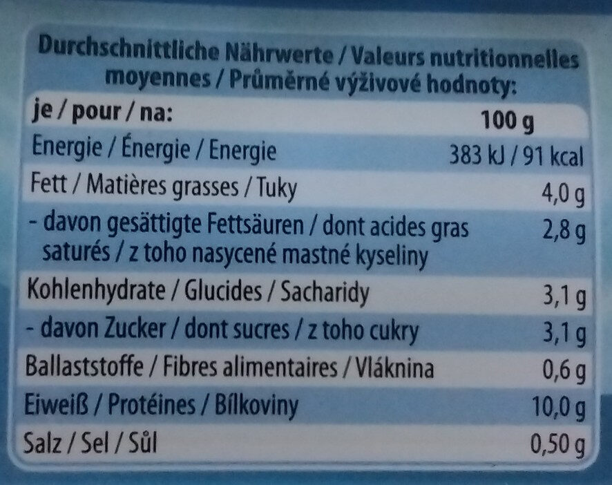 Frischkäse Balance - Nutrition facts - de