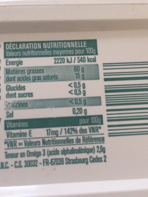 Tartine et cuisson doux - Nutrition facts - fr