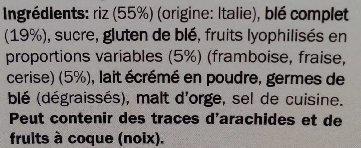 Special flakes red berries - Ingrediënten - fr