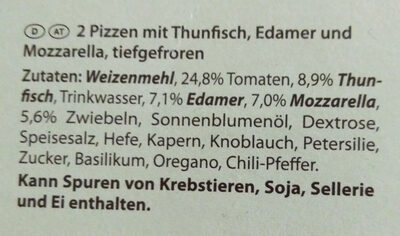 STEINOFEN PIZZA Thunfisch - Ingredients - de
