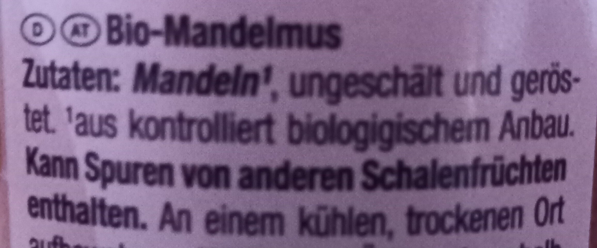 Mandelmus braun - Ingredientes - de
