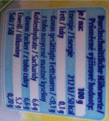 Joghurt mild - Nährwertangaben - fr