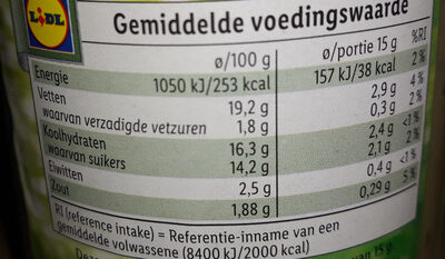 veggie spread - Nutrition facts - nl