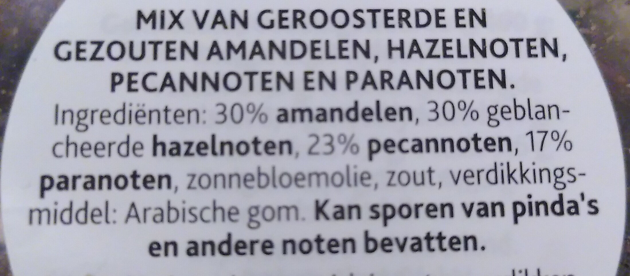 Pecan Noten Mix - Ingredients - nl