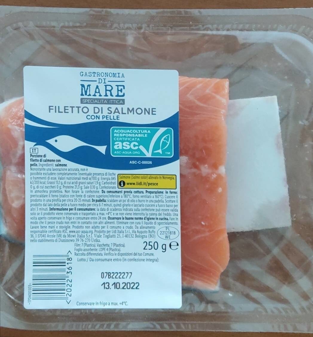 Filetto di salmone con pelle - Prodotto