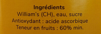 nectar poire William's - Ingredienti - fr