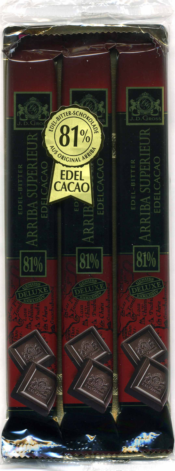Edel-Bitter-Schokolade Arriba Superieur 81% Kakao - Producte - de