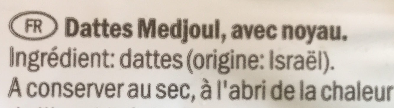Dattes Medjoul - Ingredienti - fr