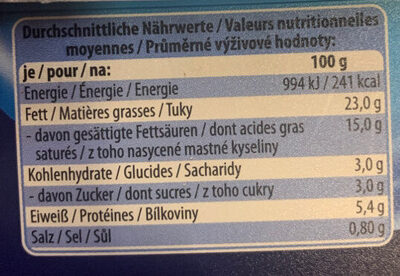 Fromage d abbaye - Información nutricional - de