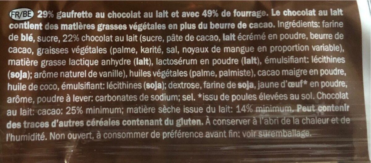 Choco Wafer - Ingrediënten - fr