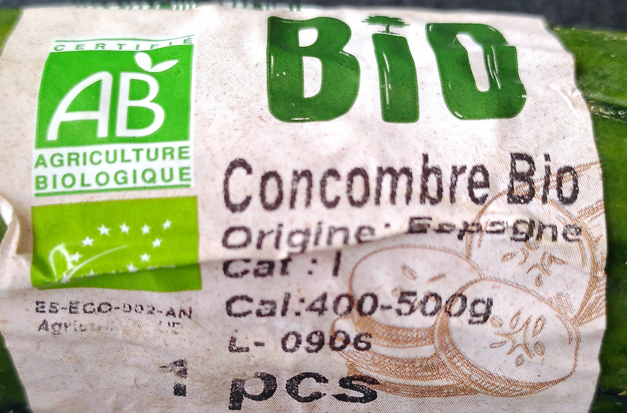 Concombre Bio - Näringsfakta - fr