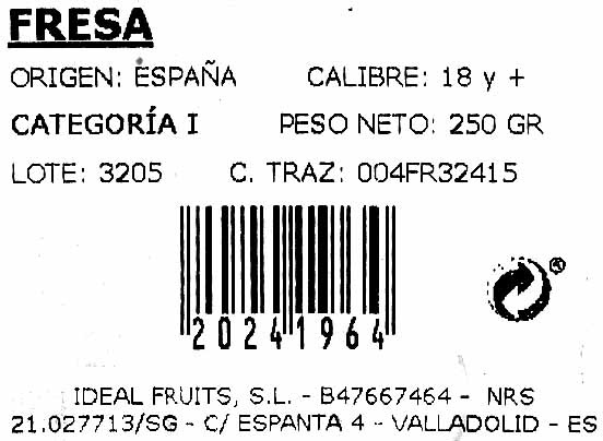 Fresas - Ingredients - es