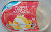 Eis mit Magermilchjoghurt und Maracujasorbet, mit Pfirsich-Maracujasauce und weißen Schokoladenstückchen - Produkt