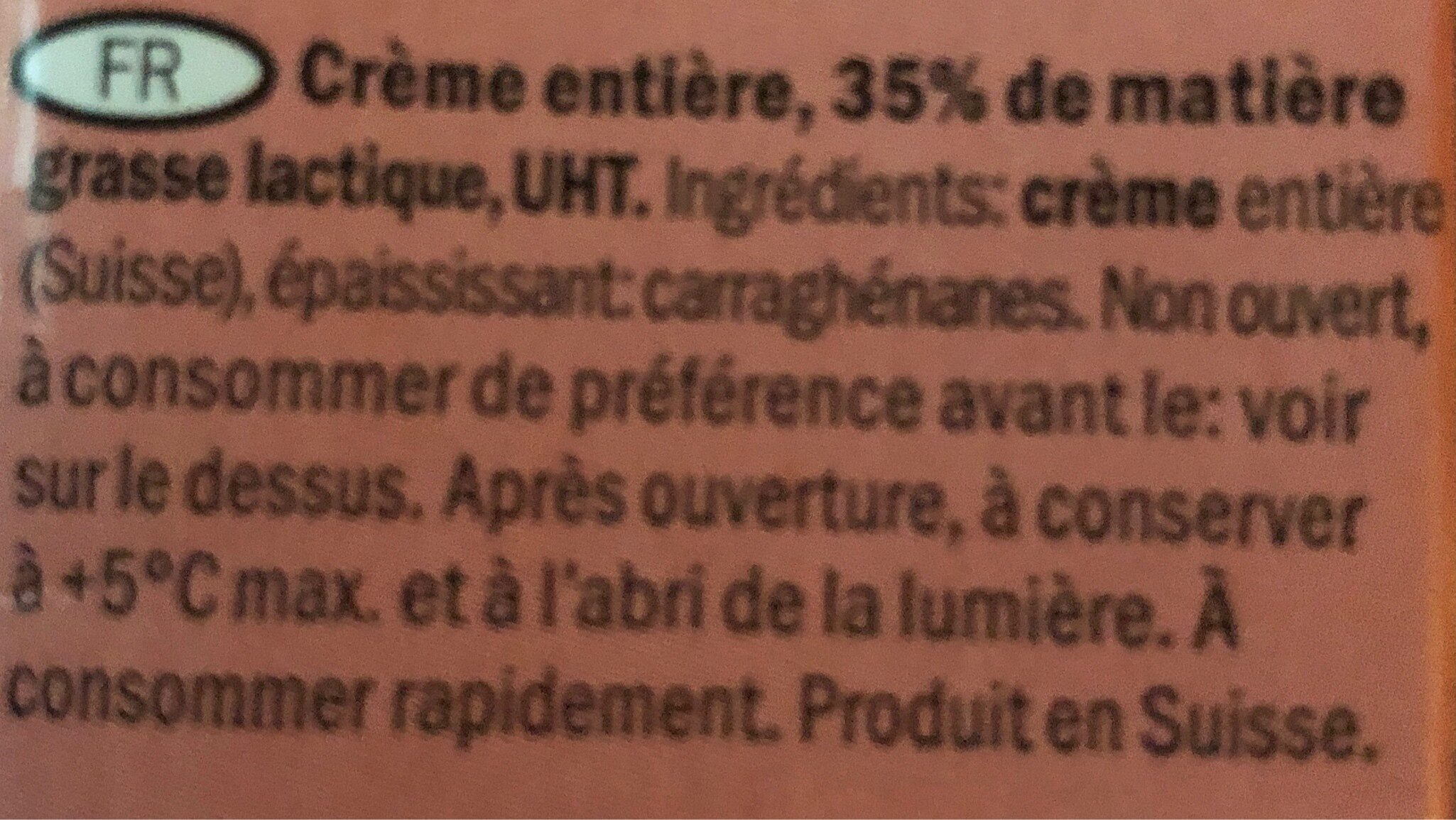 Rahm - Ingredients - fr