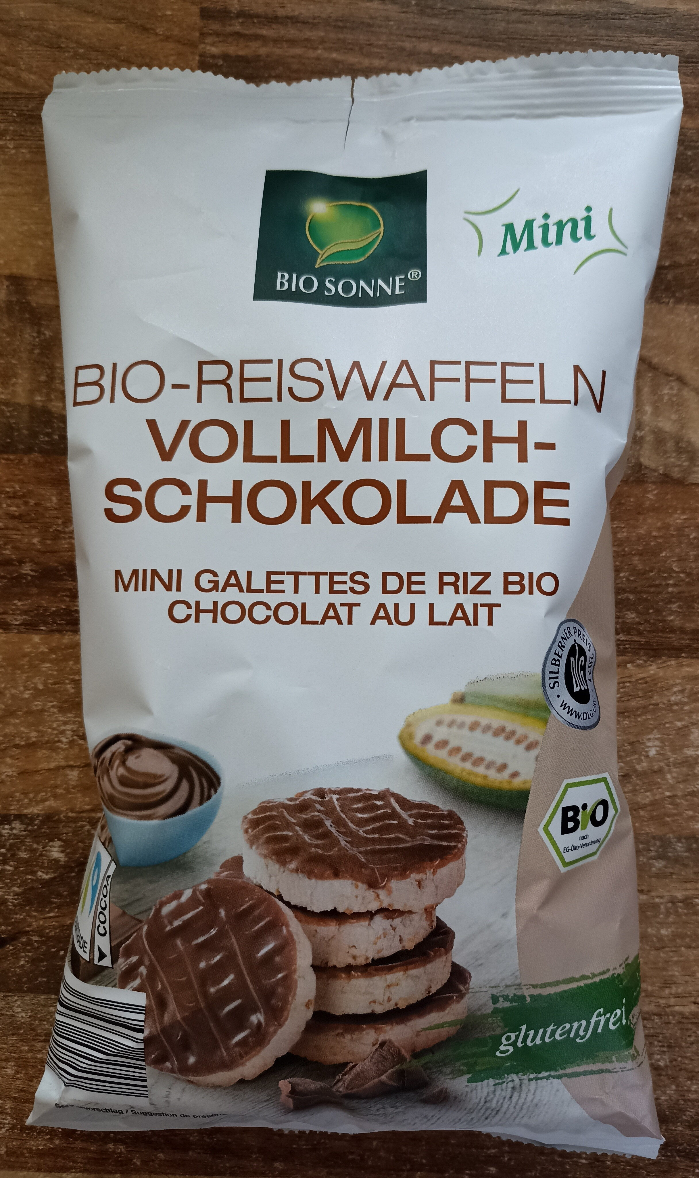 Bio-Reiswaffeln mini Vollmilch-Schokolade - Produkt