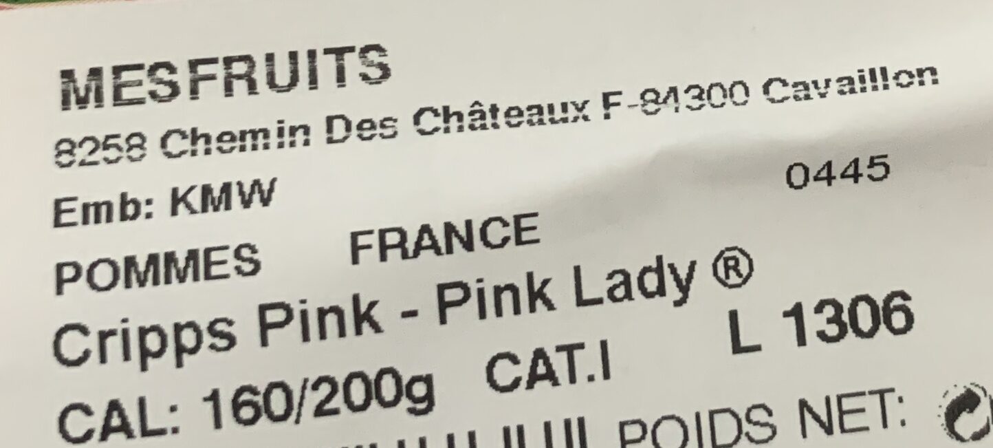 Pink lady - Ingrediënten - fr