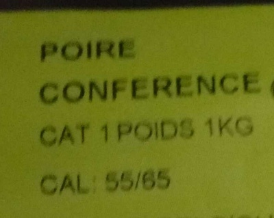 Poires Conference - Ingrediënten - fr