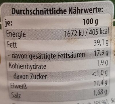 Leberwurst - Näringsfakta - en