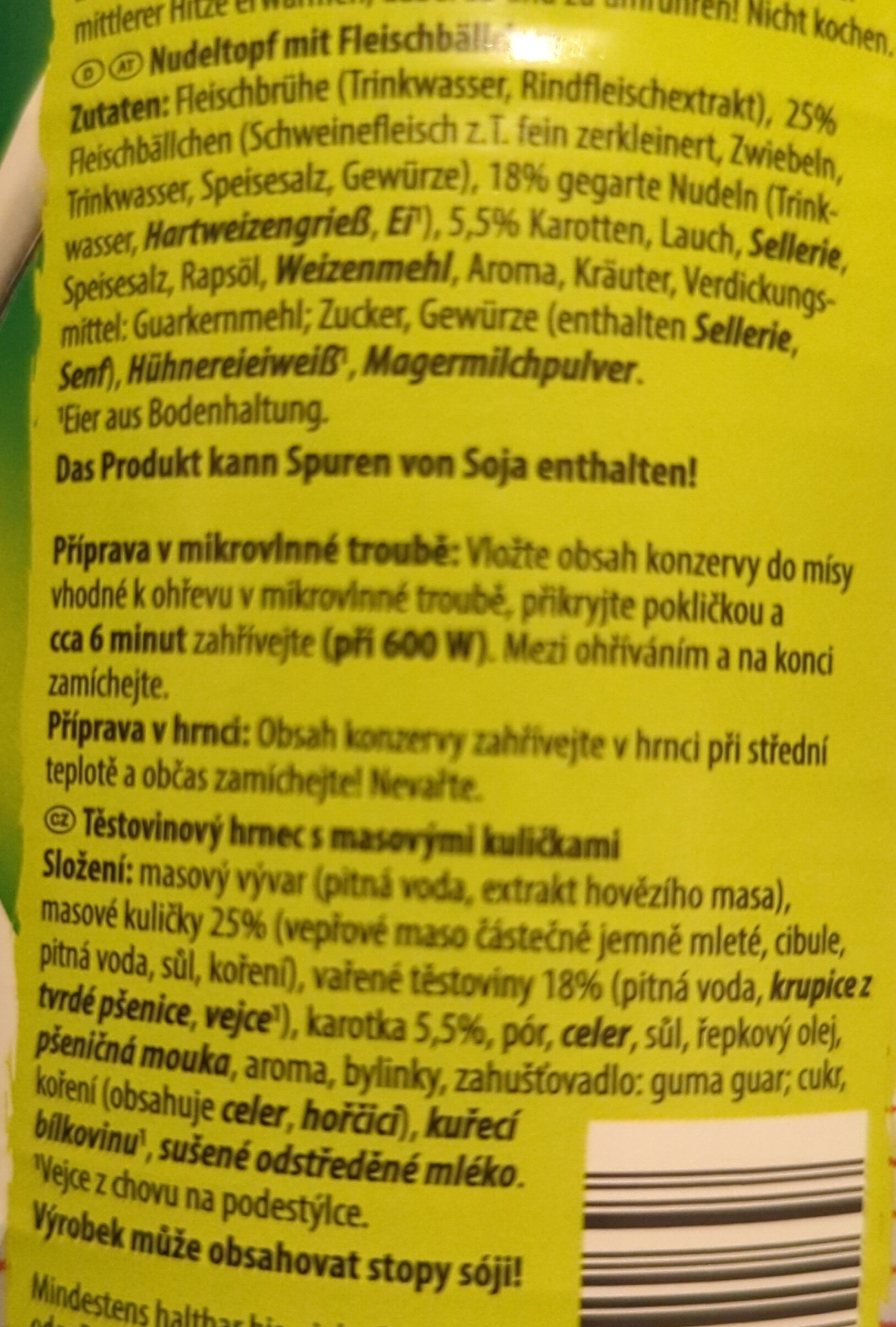 Nudeleintopf - Ingredients - de