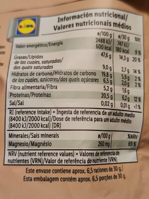 Cashewkerne - Nutrition facts