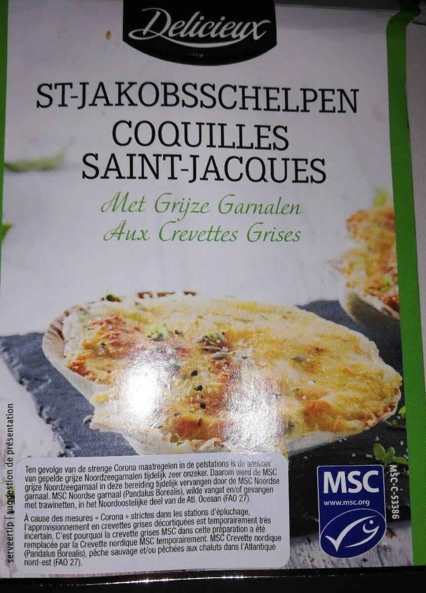 Coquilles Saint Jacques aux crevettes grises - Product - fr