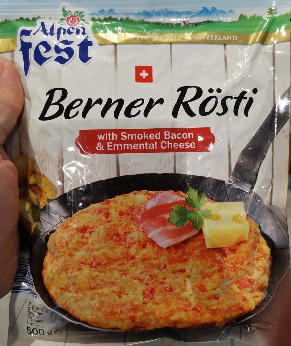 Berner Rösti with Smoked Bacon & Emmental Cheese - Nutrition facts - fr