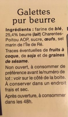 Broyés du poitou - Ingredienser - fr