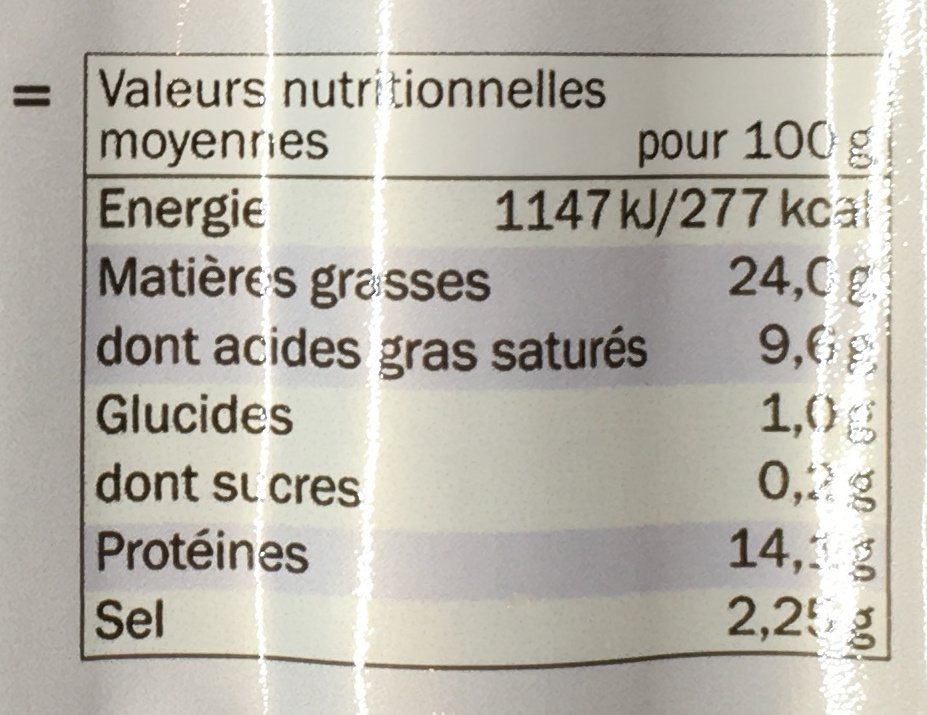 10 saucisses à griller - Nutrition facts - fr