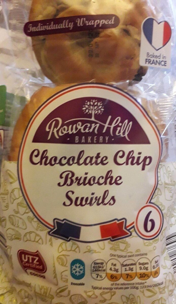 Chocolate chip brioche swirls ( pack of 6 ) - Produit - en