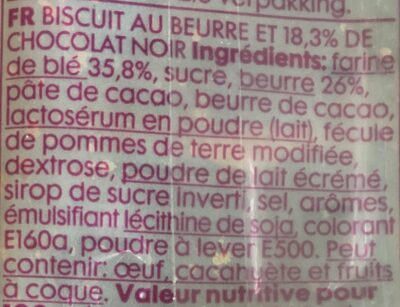 Biscuit beurre - Ingredients - fr