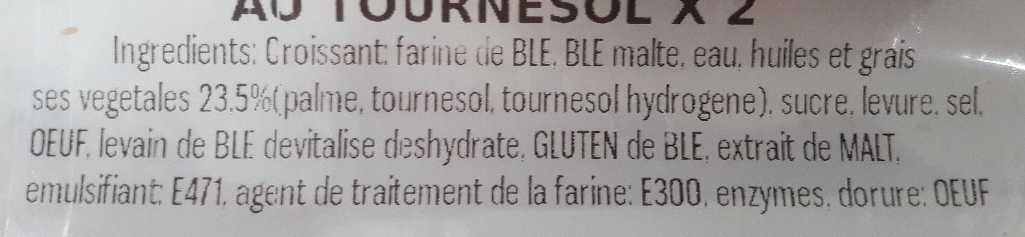 Croissant à la margarine - Ingrediënten - fr