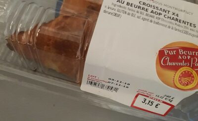 croissan ×4 au beurre aop charentes - Produit