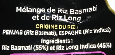 Le riz parfumé - Ingredients - fr