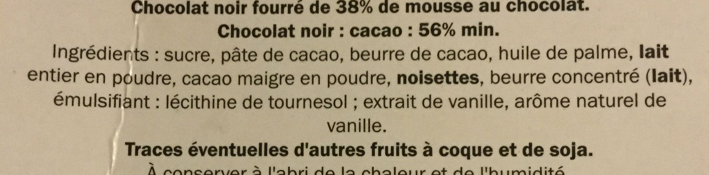 Mousse au chocolat noir - Ingredients - fr