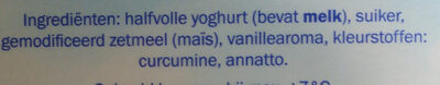 Halfvolle vanille yoghurt - Ingredients - nl