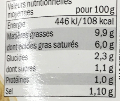 Mousseline de céleri - Voedingswaarden - fr