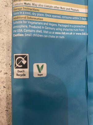 Pistachos - Recycling instructions and/or packaging information