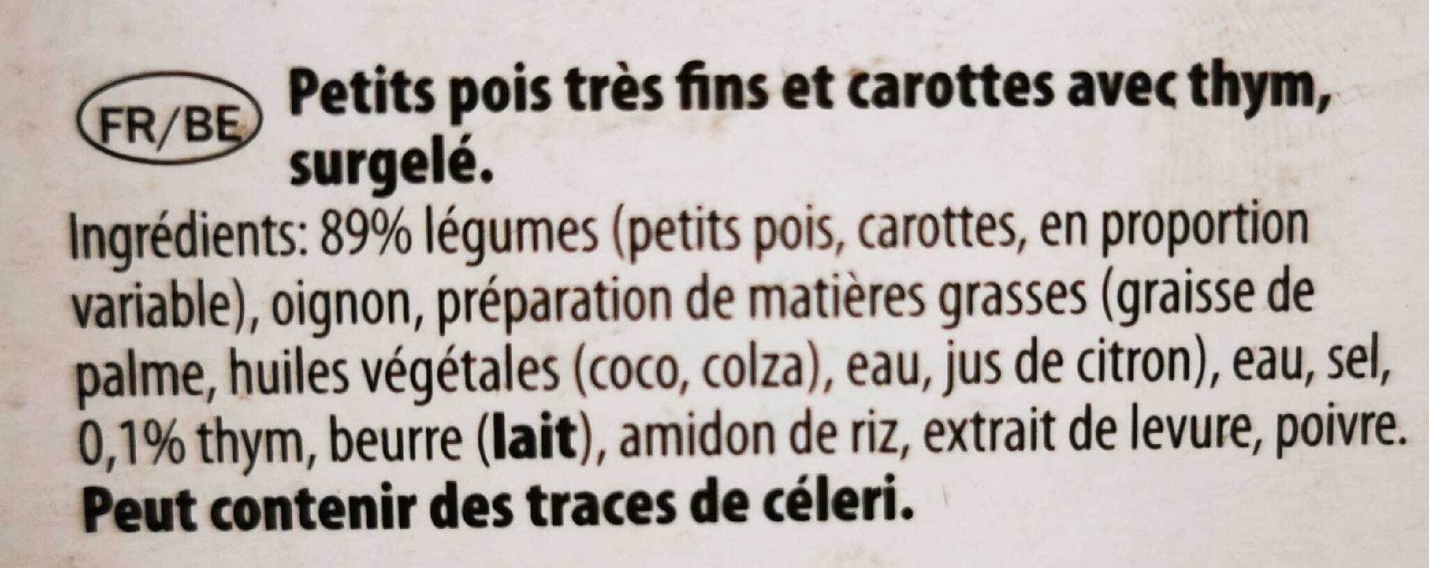 Légumes vapeur - Ingrediënten - fr