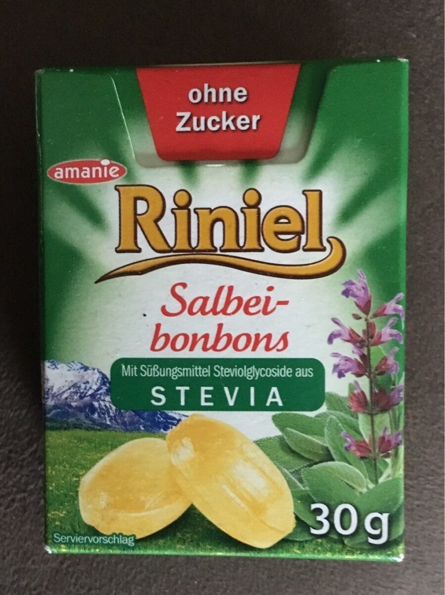 Riniel Ohne Zucker, Salbei Bonbons - Produkt