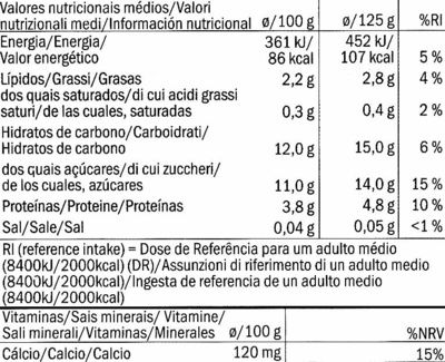 Postre de soja Frutas del bosque - Informació nutricional - es